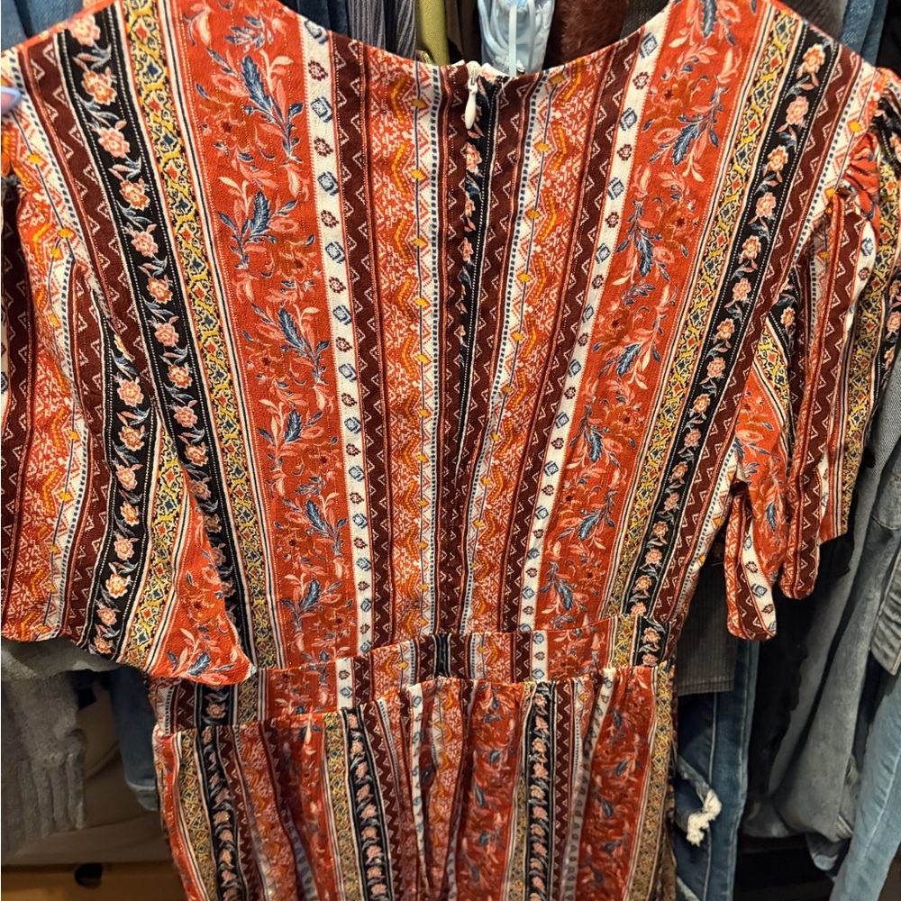 Blue Rain Multicolor Patterned Dress - Picture 4 of 5